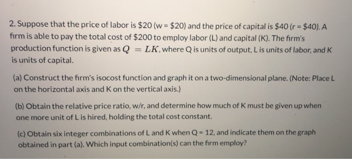 Solved 1. A firm operates in the long run. Its long-run | Chegg.com