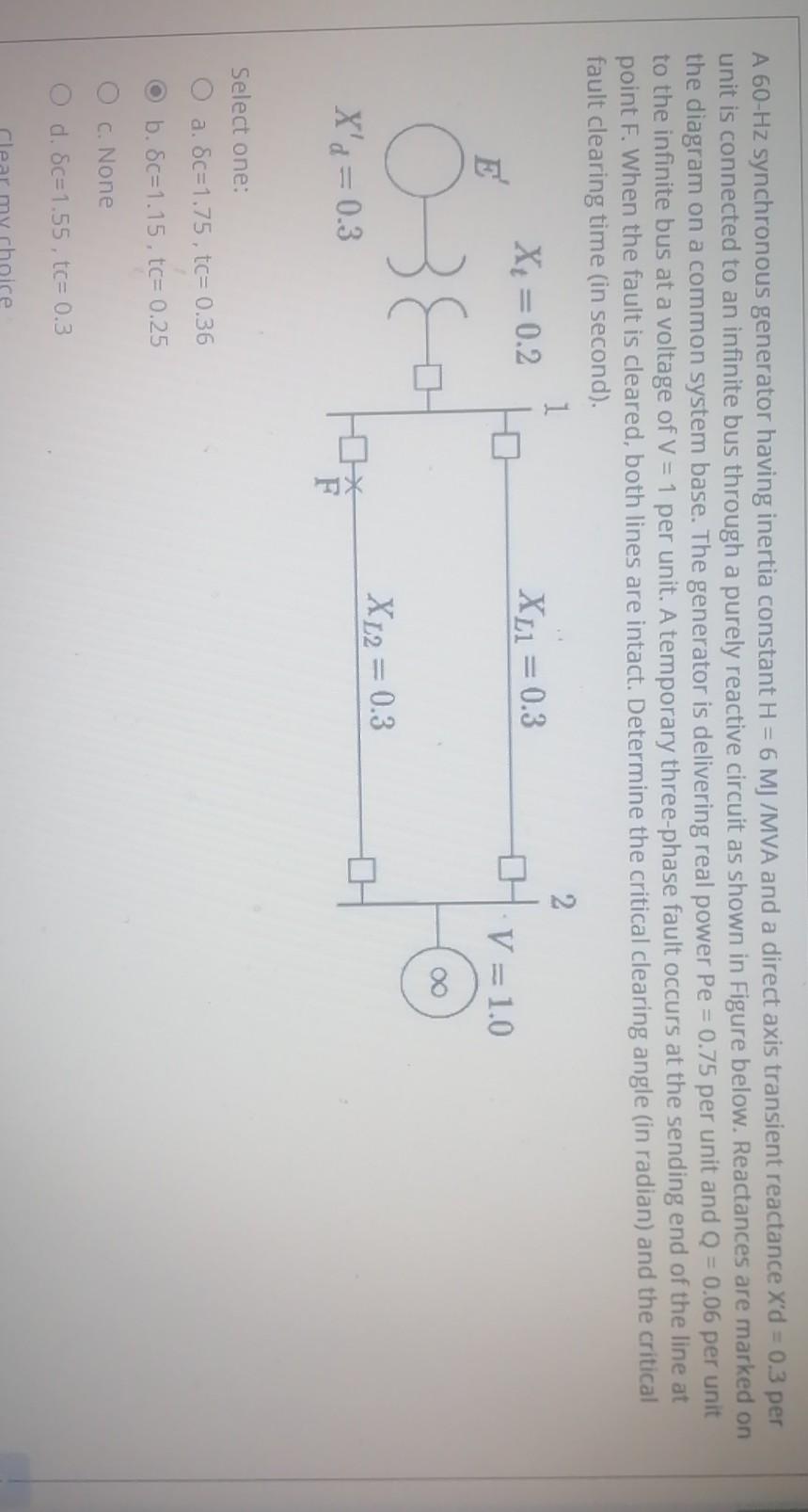 Solved A 60-Hz synchronous generator having inertia constant | Chegg.com
