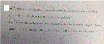 Solved Consider A Discrete-time System Described By The | Chegg.com