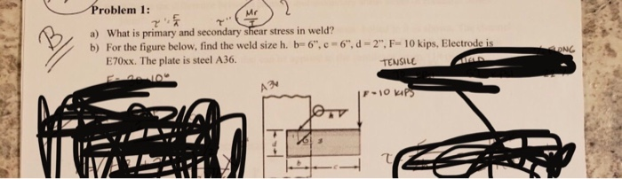Solved Problem 1: Mr a) What is primary and secondary shear | Chegg.com