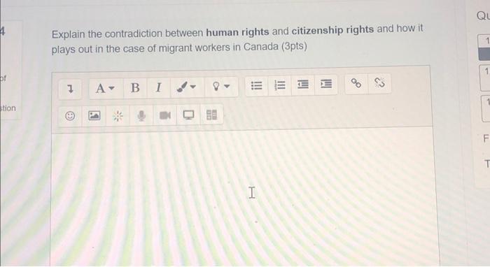 Explain the contradiction between human rights and | Chegg.com
