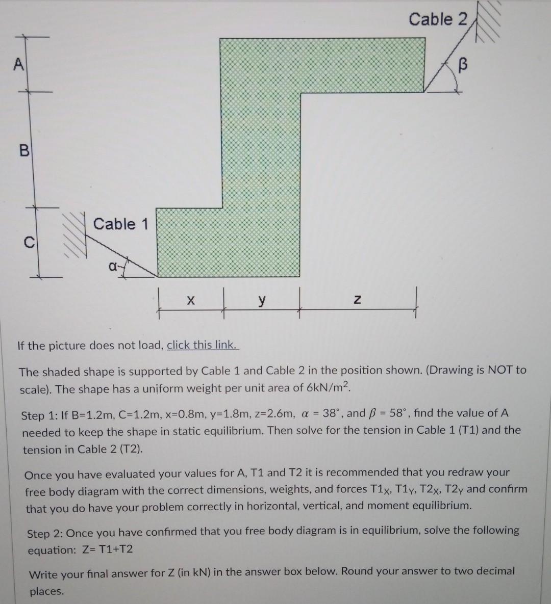 Solved Cable 2 A B B Cable 1 Х у N If The Picture Does Not | Chegg.com