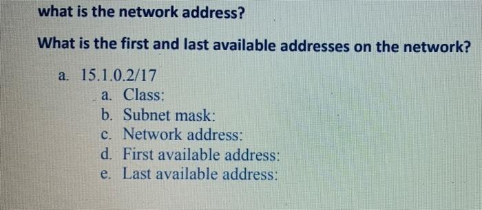 Solved 4- You have been allocated a class C network address | Chegg.com