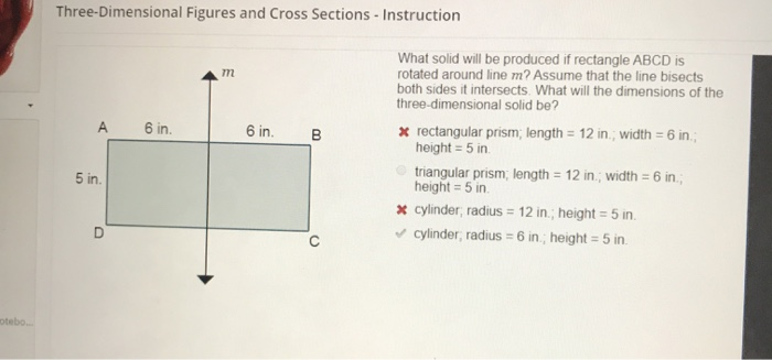 Solved Three-Dimensional Figures and Cross Sections - | Chegg.com