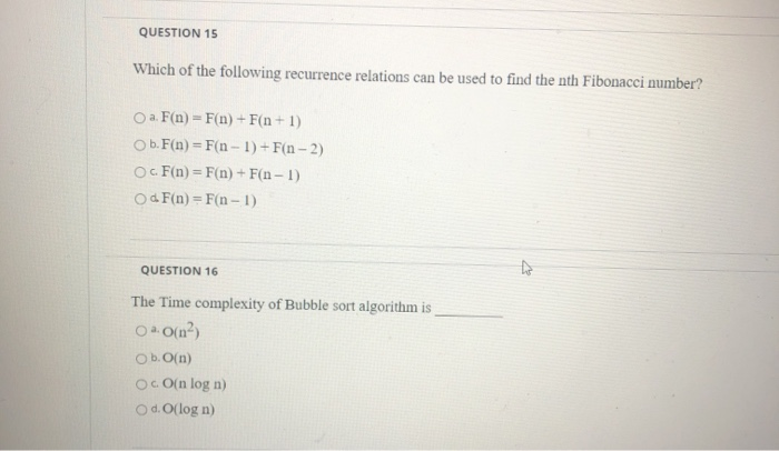 Solved QUESTION 12 An Algorithm is list of to solve the | Chegg.com