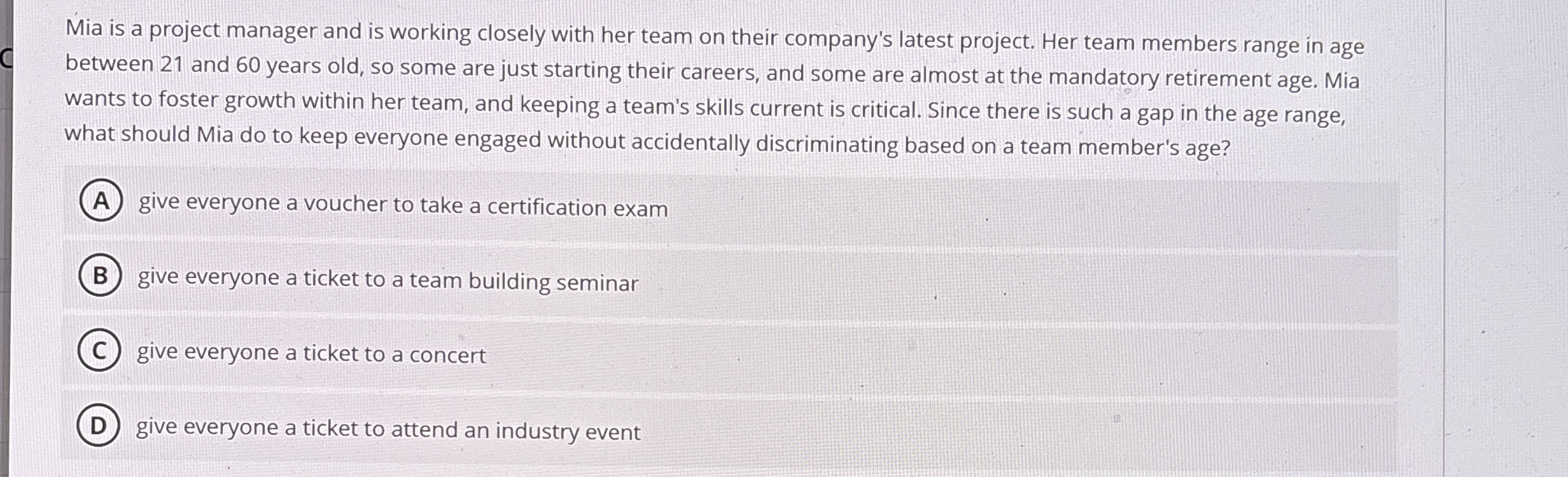Solved Mia is a project manager and is working closely with | Chegg.com