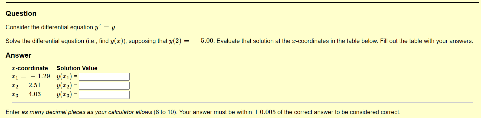 Solved ï Questionconsider The Differential Equation Chegg