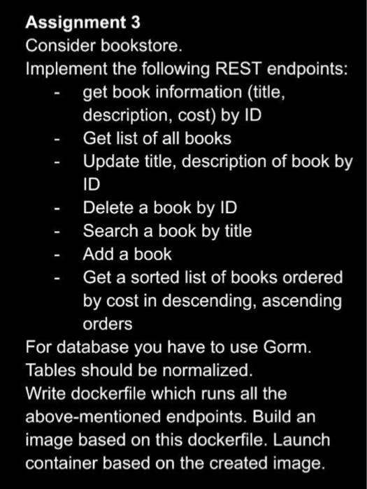 Solved Assignment 3 Consider bookstore. Implement the | Chegg.com