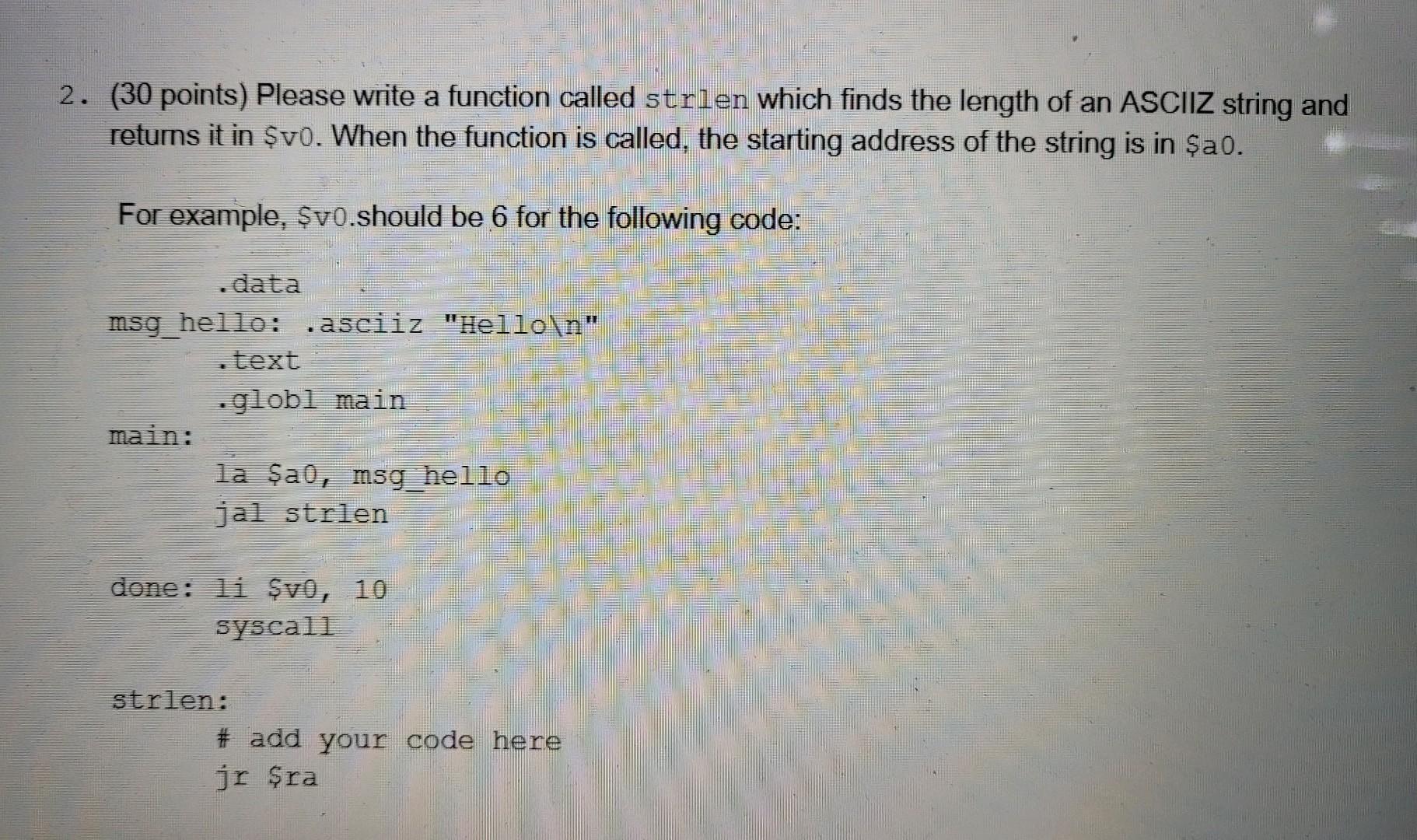 Solved the langauage is mips, the program has to follow the | Chegg.com