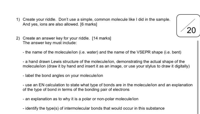 Solved Assignment - Molecule Riddle In This Assignment You | Chegg.com