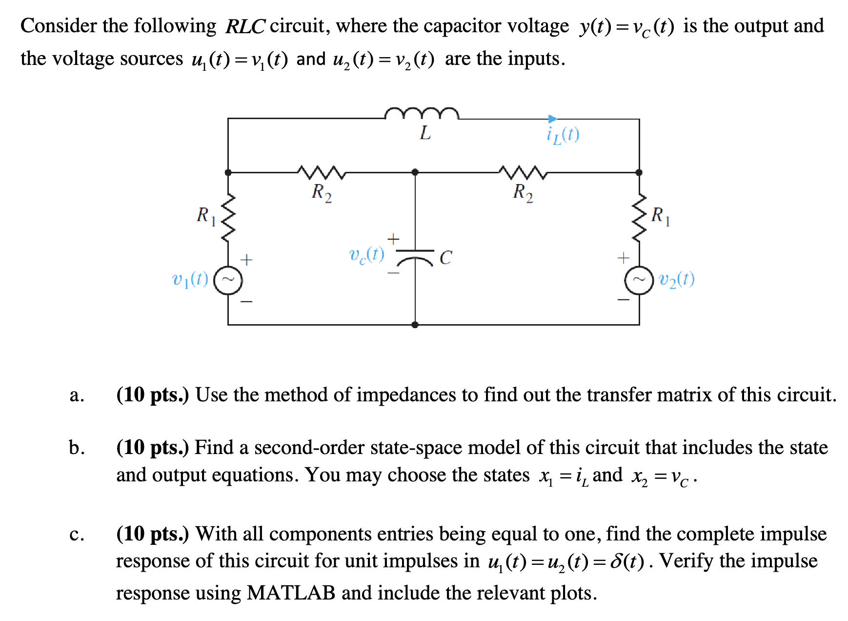 Solved Show all the steps:Consider the following RLC | Chegg.com