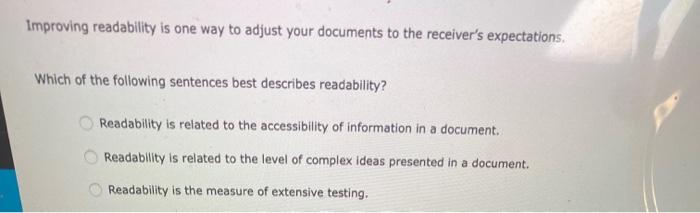 solved-improving-readability-is-one-way-to-adjust-your-chegg