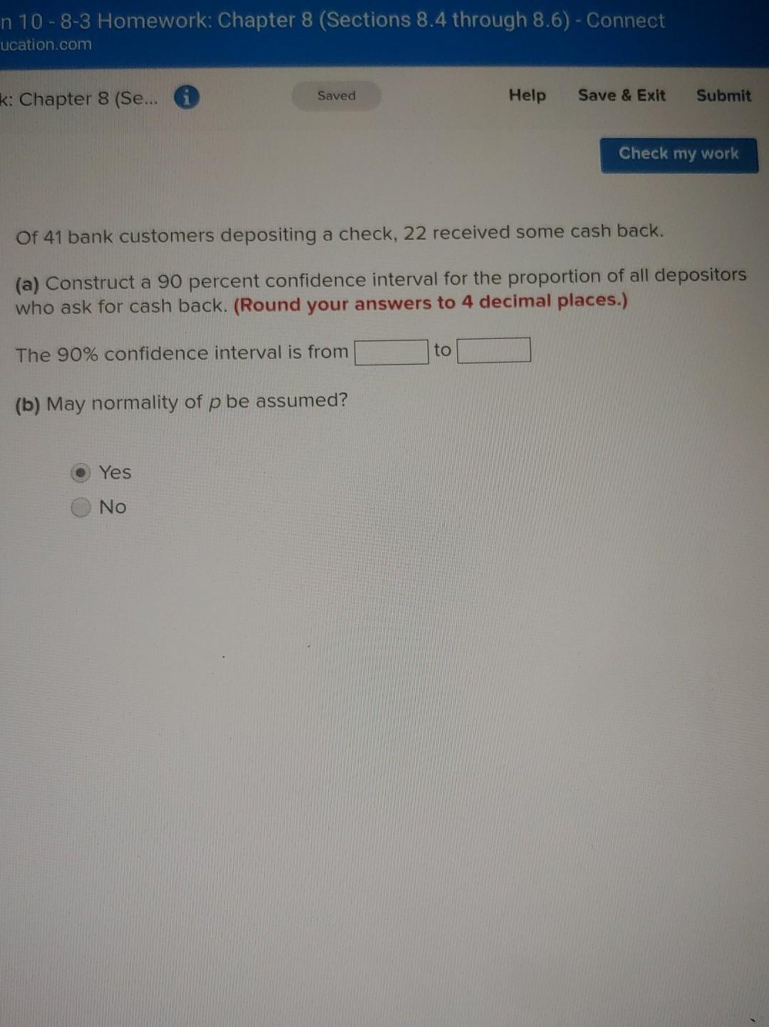 Solved N 10-8-3 Homework: Chapter 8 (Sections 8.4 Through | Chegg.com