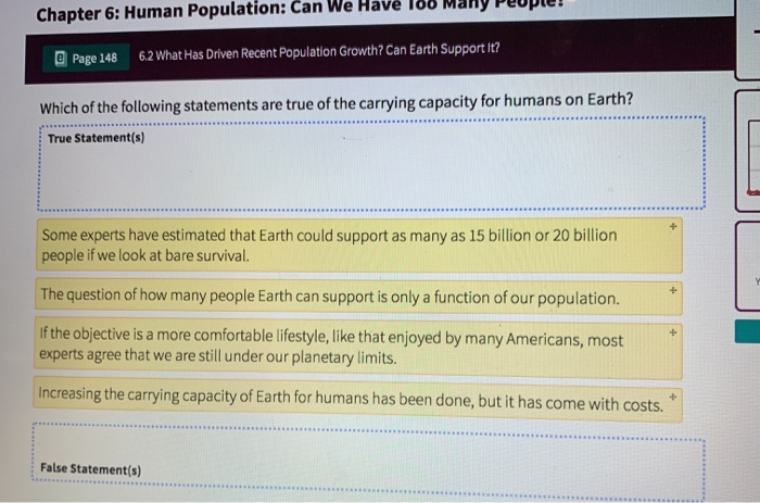 Solved Chapter 6: Human Population: Can We Hav Page 148 6.2 | Chegg.com