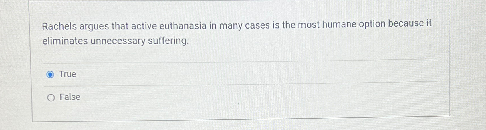 Solved Rachels argues that active euthanasia in many cases | Chegg.com