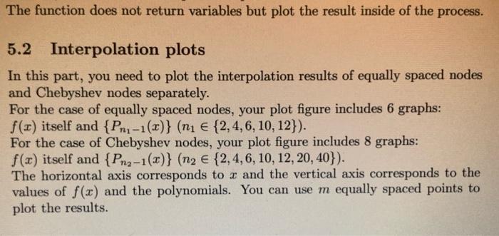 Polynomial interpolations by equally spaced nodes and | Chegg.com