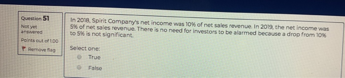 Solved Question 51 Not yet answered Points out of 100 Remove | Chegg.com