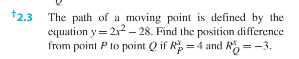solved refer to the figure above. a change from point... Solved ?† 2.3 The path of a moving point is defined by | Chegg.com
