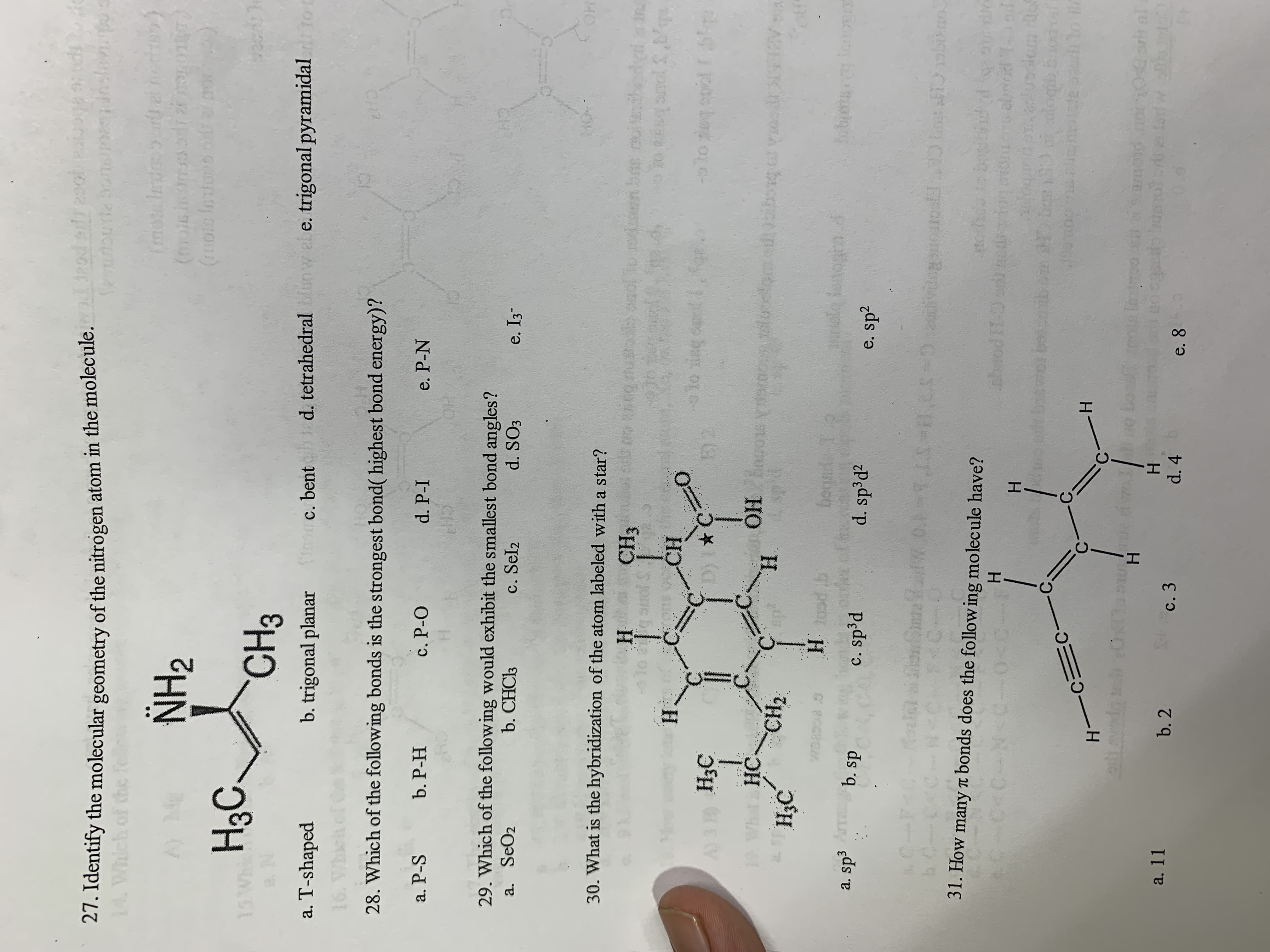 Solved Identify the molecular geometry of the nitrogen atom | Chegg.com