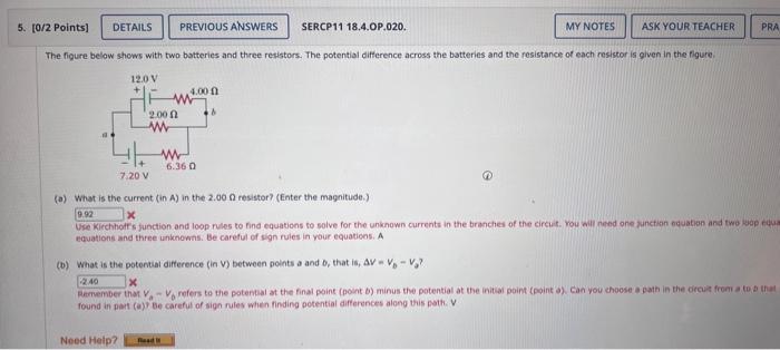 Solved The Figure Below Shows With Two Batteries And Three | Chegg.com