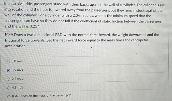 Solved Problem 4: Passengers in a carnival ride In the