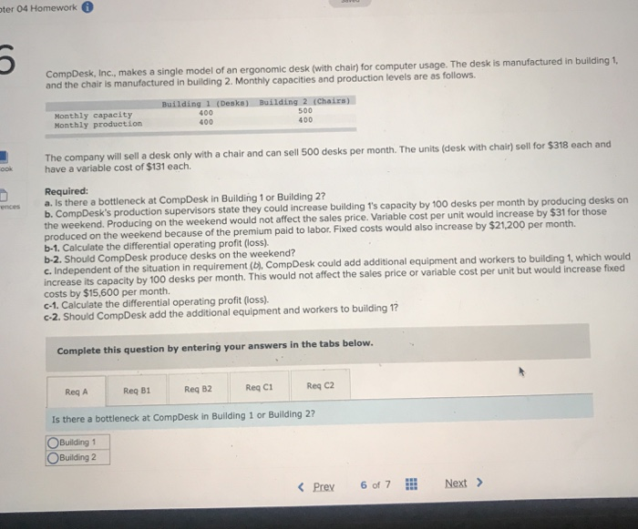 Solved Er U4 Homework Compdesk Inc Makes A Single Mode