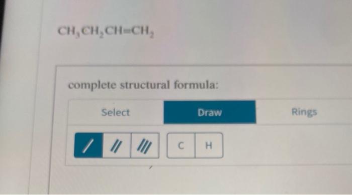 Solved complete structural formula: | Chegg.com