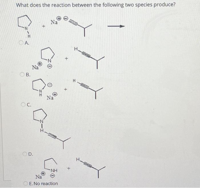 Solved What does the reaction between the following two