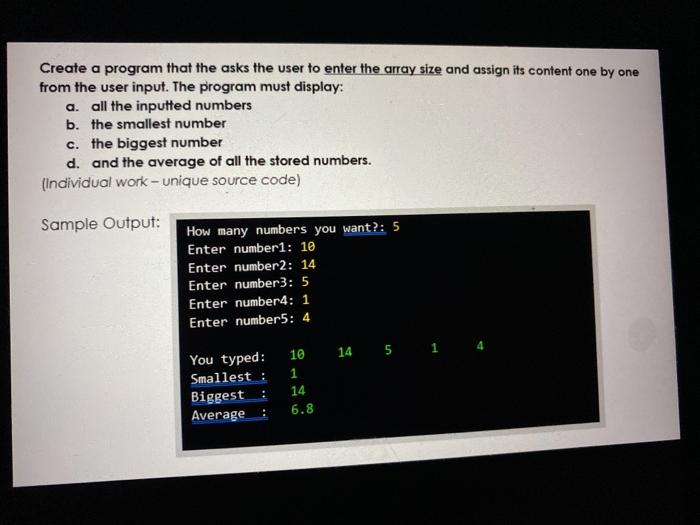 Solved Create a program that the asks the user to enter the | Chegg.com