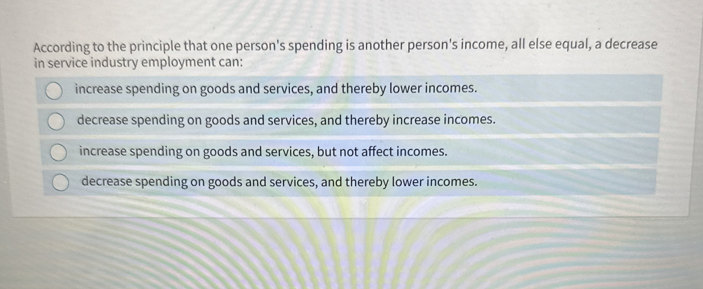 Solved According to the principle that one person's spending | Chegg.com