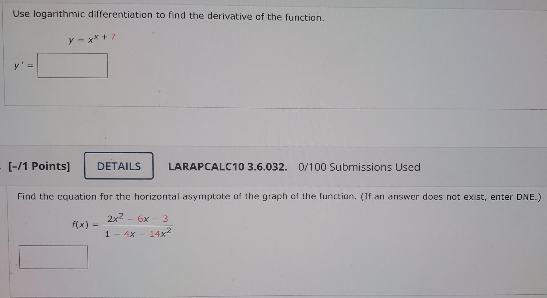 Solved Use logarithmic differentiation to find the | Chegg.com