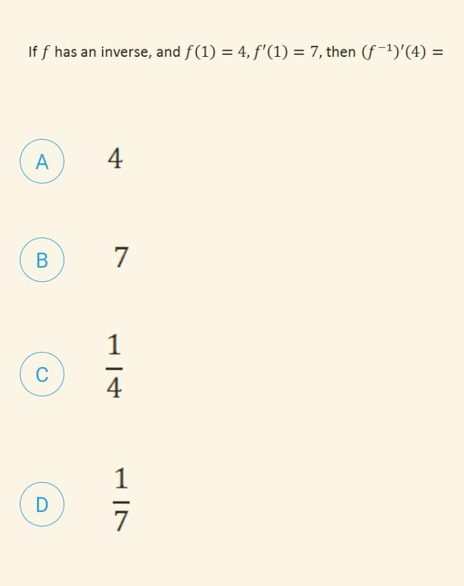 Solved Let F X X3 2x 1 Find F−1 ′ 1 The Inverse Of The