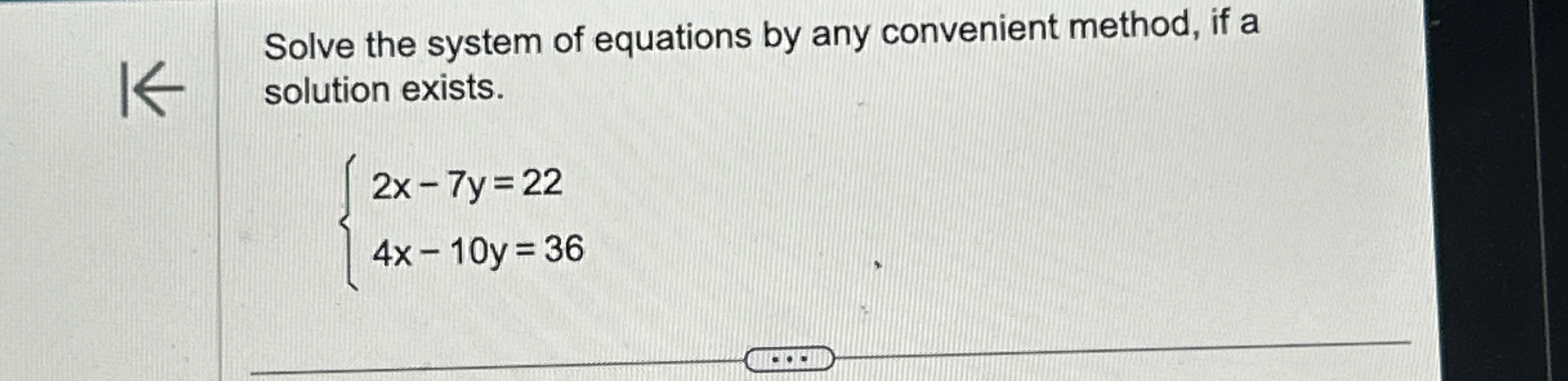 Solved Solve the system of equations by any convenient | Chegg.com