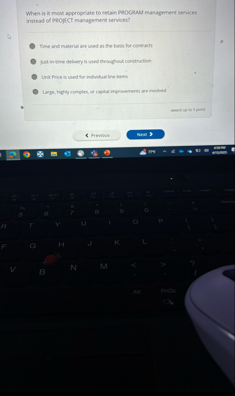Solved When is it most appropriate to retain PROGRAM | Chegg.com