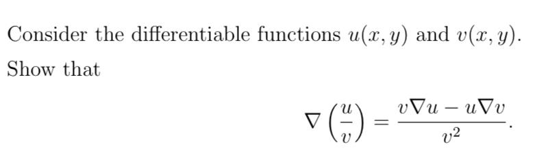 Solved Consider the differentiable functions u(x,y) ﻿and | Chegg.com