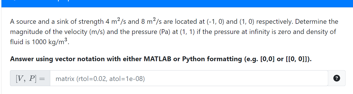 Solved A source and a sink of strength 4m2s ﻿and 8m2s ﻿are | Chegg.com