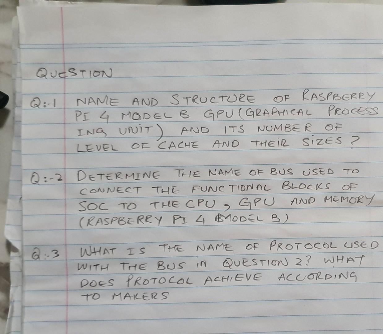 Solved QUESTION Q:-1 NAME AND STRUCTURE OF RASPBERRY PI 4 | Chegg.com