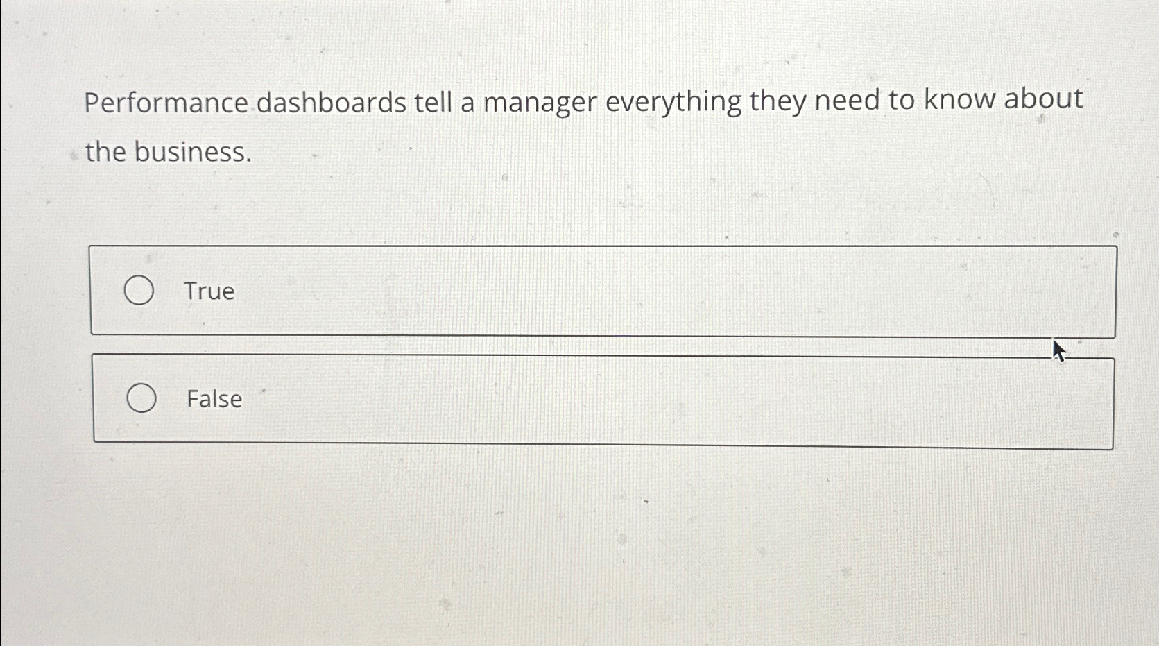 Solved Performance dashboards tell a manager everything they | Chegg.com
