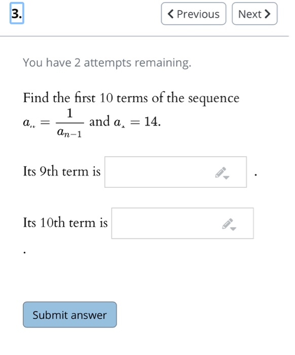 Solved 3. You have 2 attempts remaining. | Chegg.com
