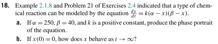 Solved 18. Example 2.1.8 And Problem 21 Of Exercises 2.4 | Chegg.com