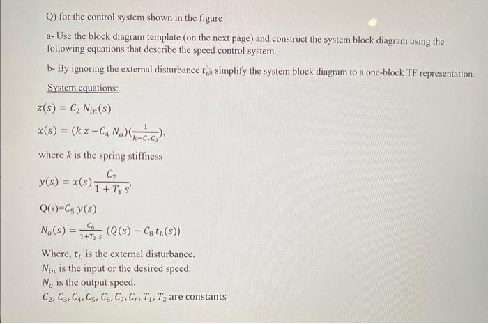 Solved Q) for the control system shown in the figure a- Use | Chegg.com