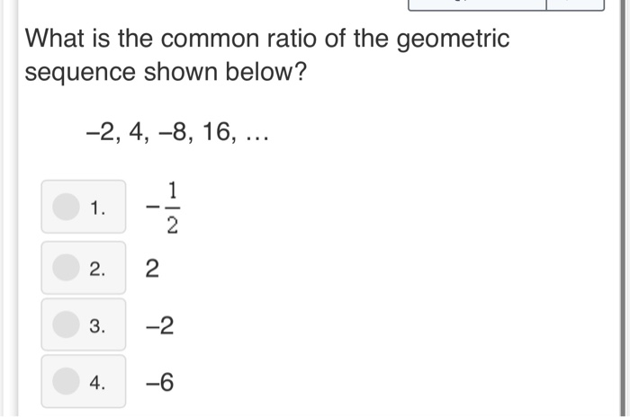 Solved What is the common ratio, r, for the geometric | Chegg.com