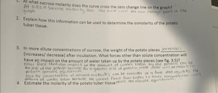 Solved EXERCISE 3.3 Investigating Osmolarity of Plant Cells | Chegg.com