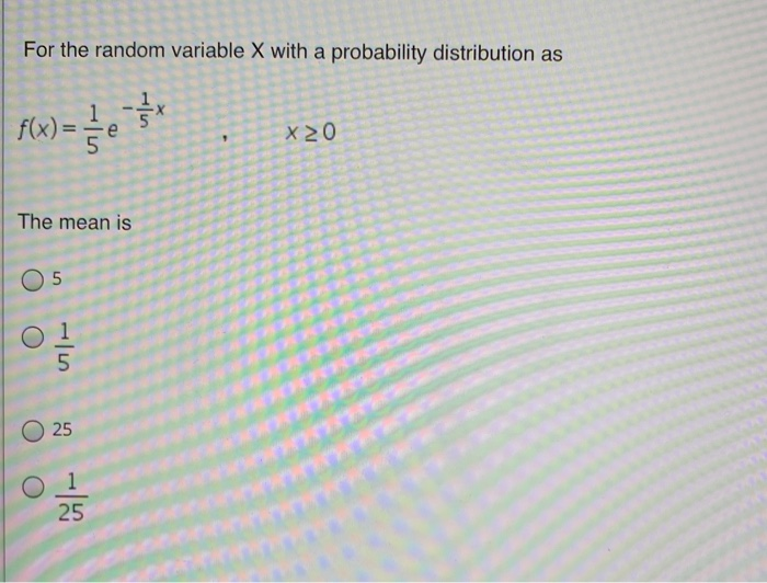 Solved For the random variable X with a probability | Chegg.com