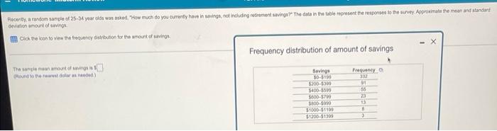 Solved deviation amount of tavings. Cick the icos to verw | Chegg.com