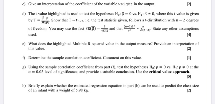 Solved The following data were obtained in a study of the | Chegg.com