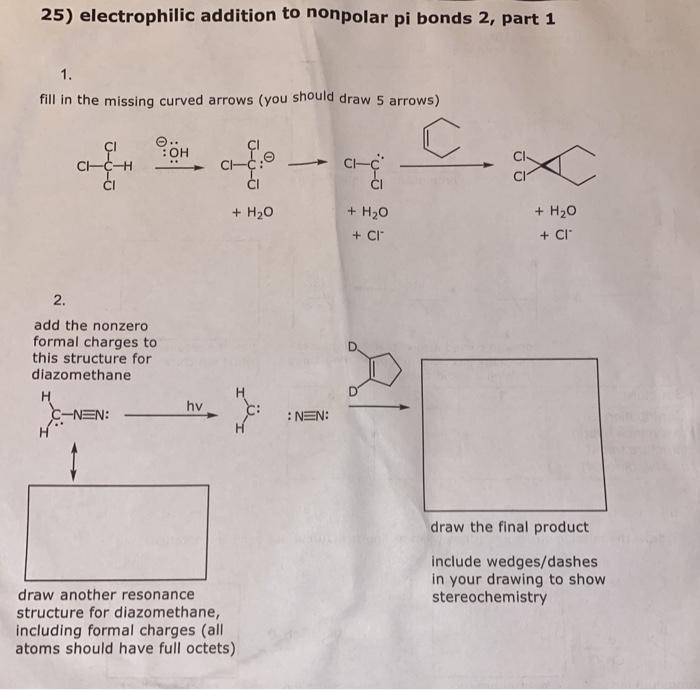 25 Electrophilic Addition To Nonpolar Pi Bonds 2 Chegg 