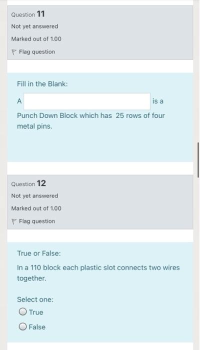 Solved Question 11 Not yet answered Marked out of 1.00 P | Chegg.com