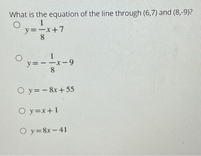 line x 6 y 8 1