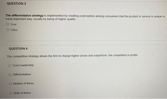 Solved QUESTION 1 The Concept Of Competitive Strategy | Chegg.com